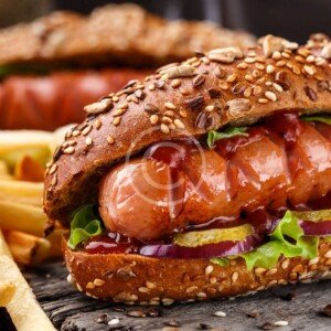 Black hot dog